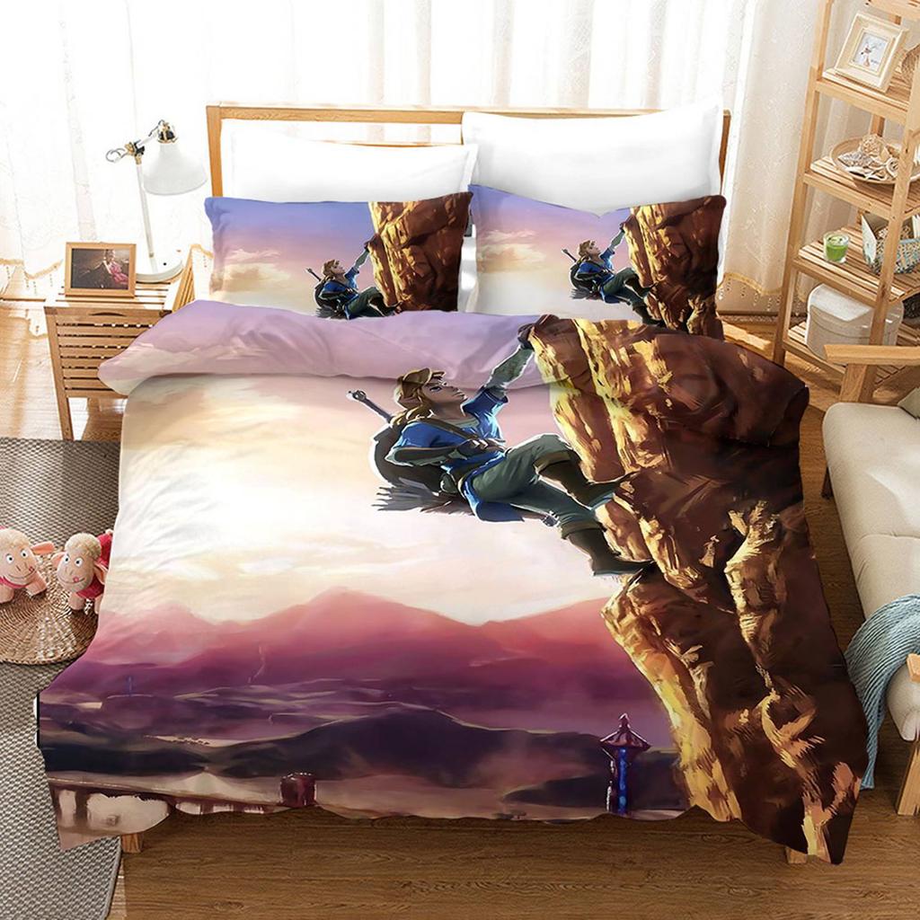 3D Digital Printing Three-Piece Quilt Cover Bedding The Legend Of Zelda