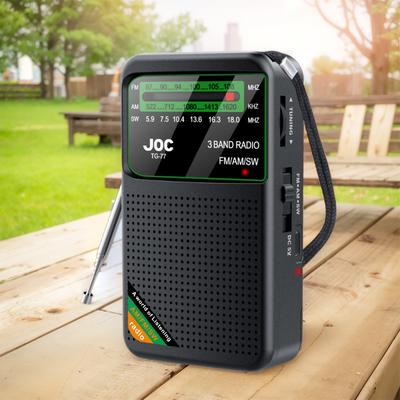Emergency Pocket Radio FM AM SW Radio Best Reception Battery Operated Radio Type-C Rechargeable with HD Display Screen for Elder