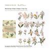 Sugar Poetry Floral Fabric Stickers: Retro Plant Embroidery, DIY Journal & Scenery Collage Pack.