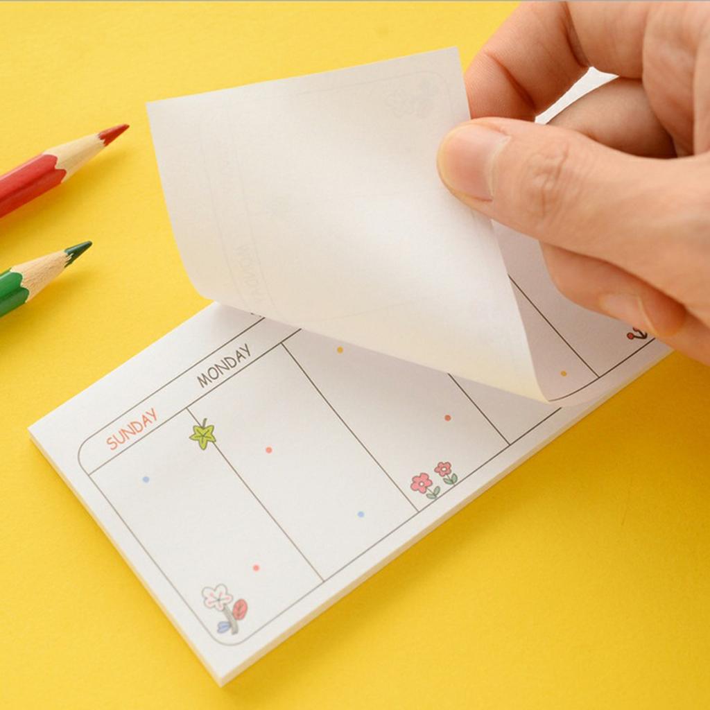 Quality Weekly Planner Notebook Weekly Planning Pads Weekly Calendar Notepads Long-Lasting Random Pattern Style 40page