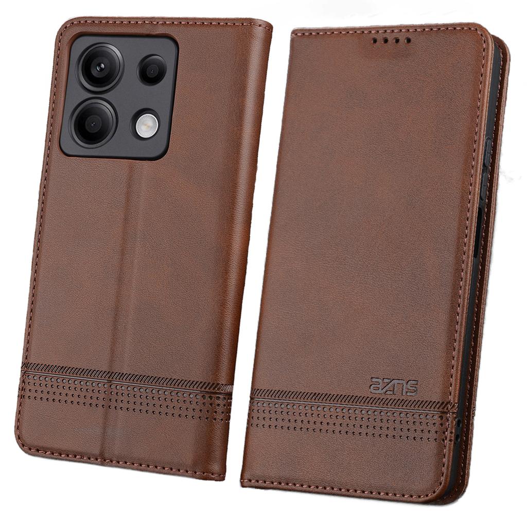 AZNS For Xiaomi Redmi Note 13 Pro 5G/Poco X6 5G Case Leather Cowhide Texture Phone Cover