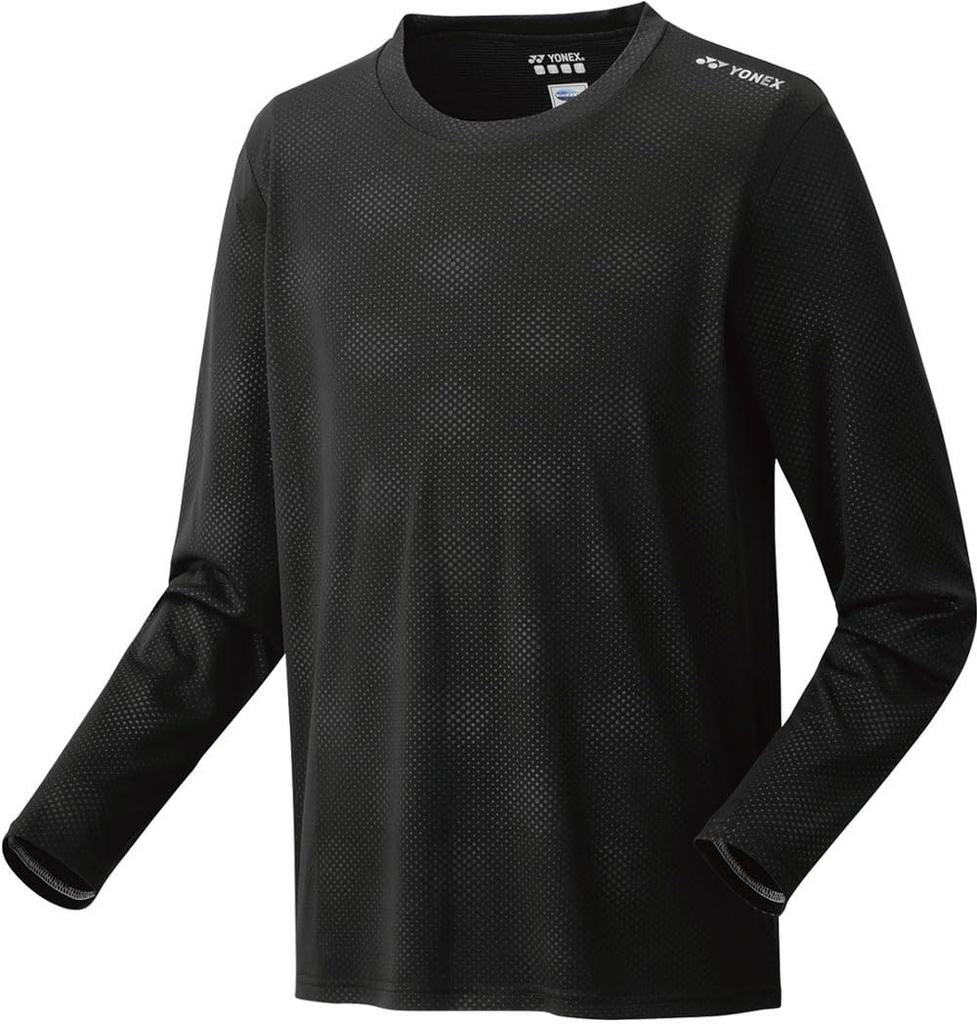 Long Sleeve Shirt Uni Long Sleeve Black [Yonex] T-Shirt (Fit Style) (007)