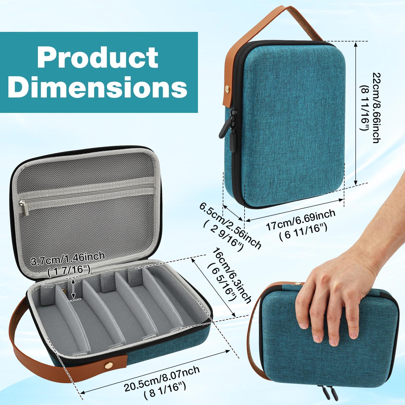

5 Slot Sunglasses Travel Case Portable Glasses Storage Box with Adjustable Slot Hard Shell Eyeglasses Case Sunglasses Organizer