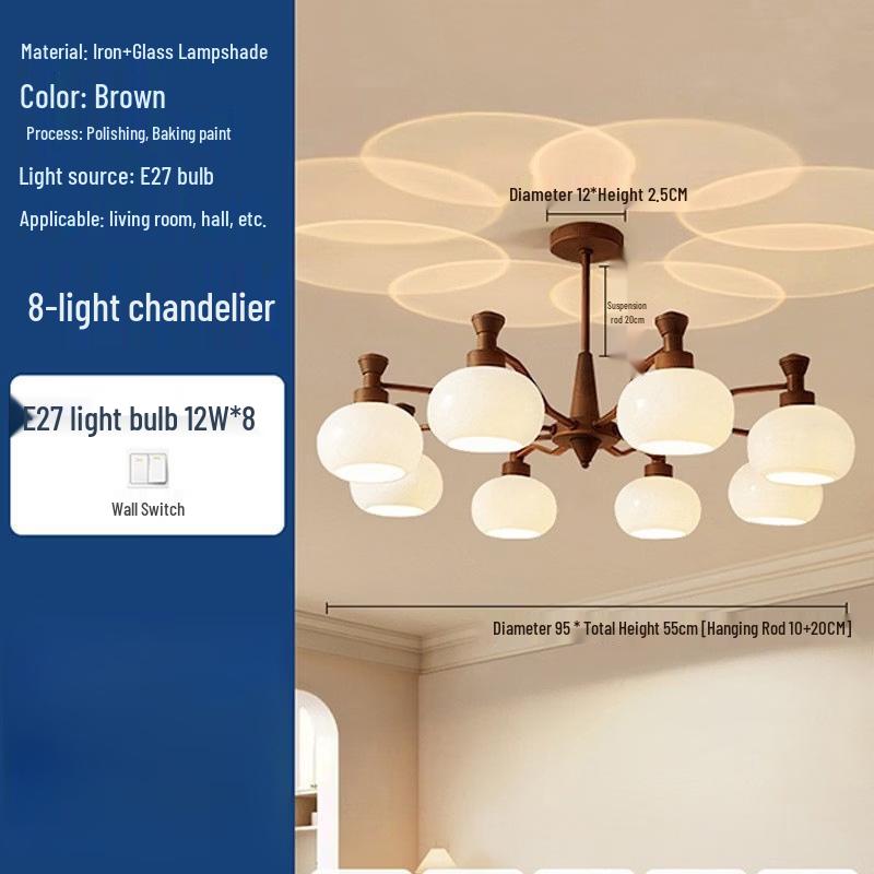 Винтажная железная люстра для гостиной