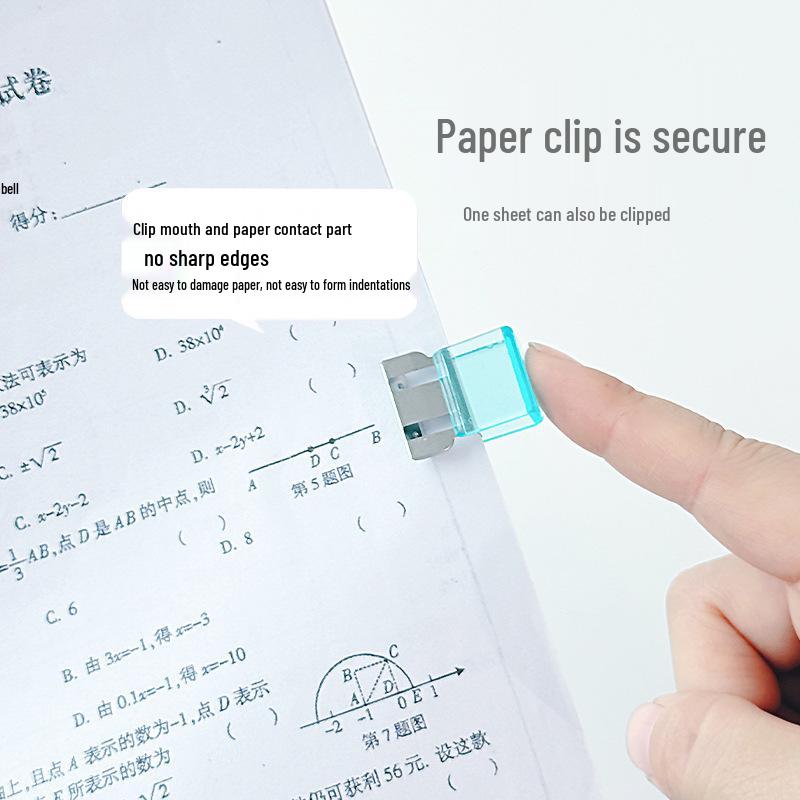 Przezroczyste wielofunkcyjne spinacze studenckie do plików testowych i książek