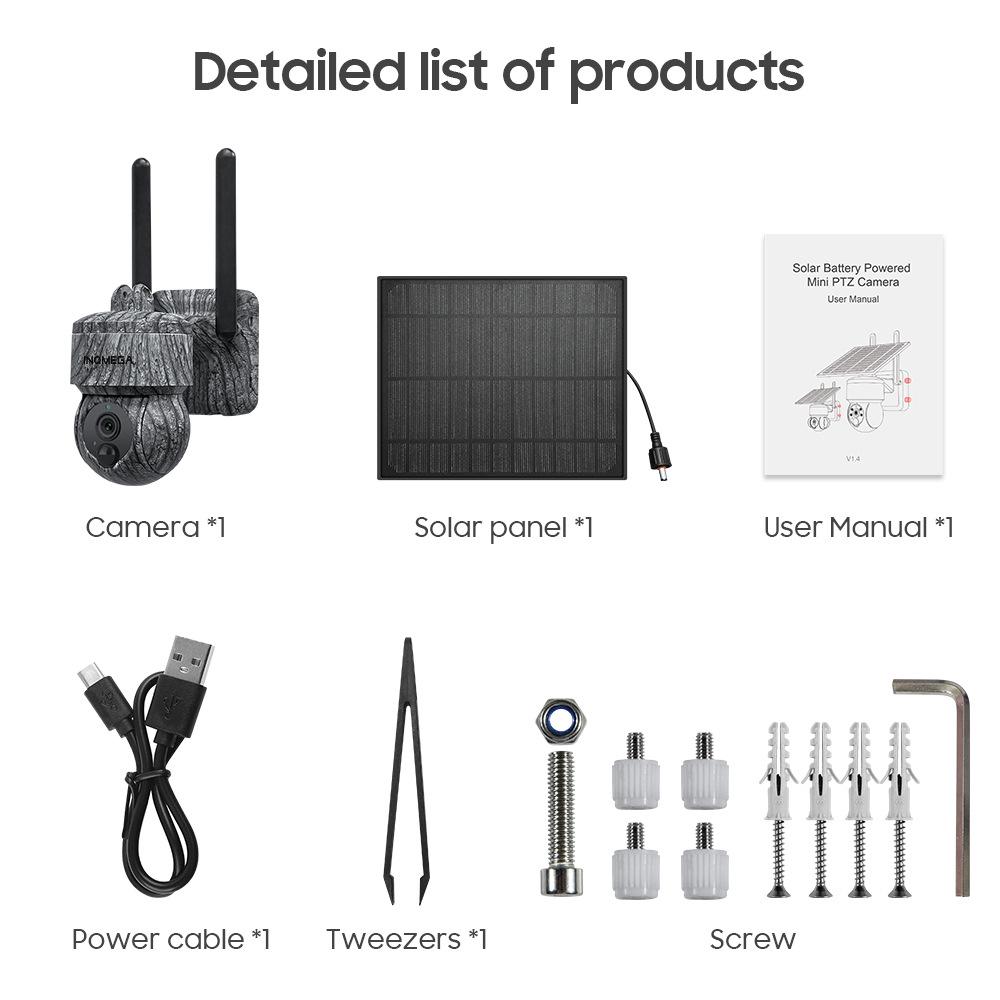 4G Wireless PTZ Outdoor Dome Camera - HD Night Vision, Solar-Powered, Waterproof Surveillance System