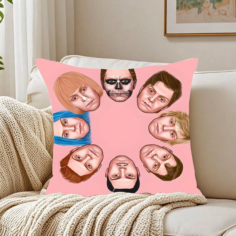 A-AHS American Horror Story TV Movie Pillow Case Pattern Printed Pillowcase for Living Room Sofa Cushion Cover & Bedroom Decor
