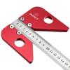 DDWT Center Finder, Line Gauge, Square, Center, Scribe, Carpenter, Woodworking Ruler, 45 Degree Angle, Line, Diameter, Marking Ruler, Wood Measuring,