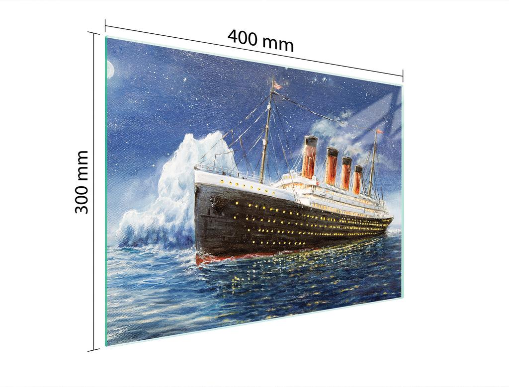 SZKLANA DESKA DO KROJENIA 40x30 TITANIC