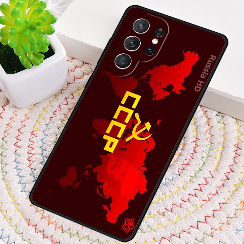 Coat Of Arms Russian CCCP Flag Bumper Phone Case for Samsung Galaxy note 10 pro S26 Ultra S23 S24 FE S25 S21 S22 PLUS Cover