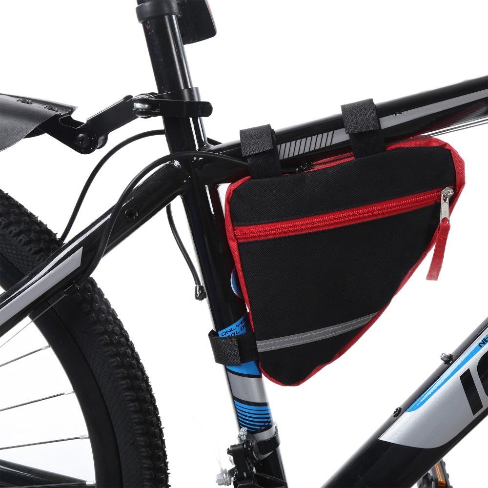 600D Nylon Fabric Cycling Bag Easy To Install Triangle Bicycle Frame Bag  City Bike Use