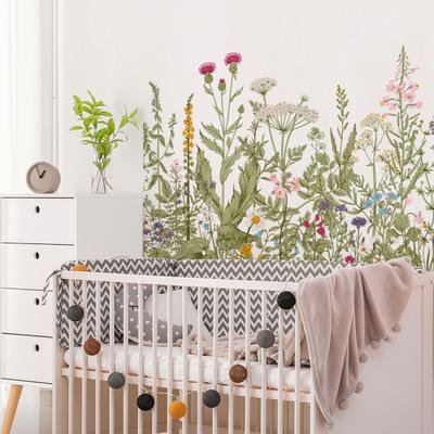 1 Blatt Toilettenaufkleber Grüne Pflanze Wandaufkleber Selbstklebender Blumenaufkleber Abnehmbare Wandkunst Aufkleber Badezimmer Wohnzimmer Dekor