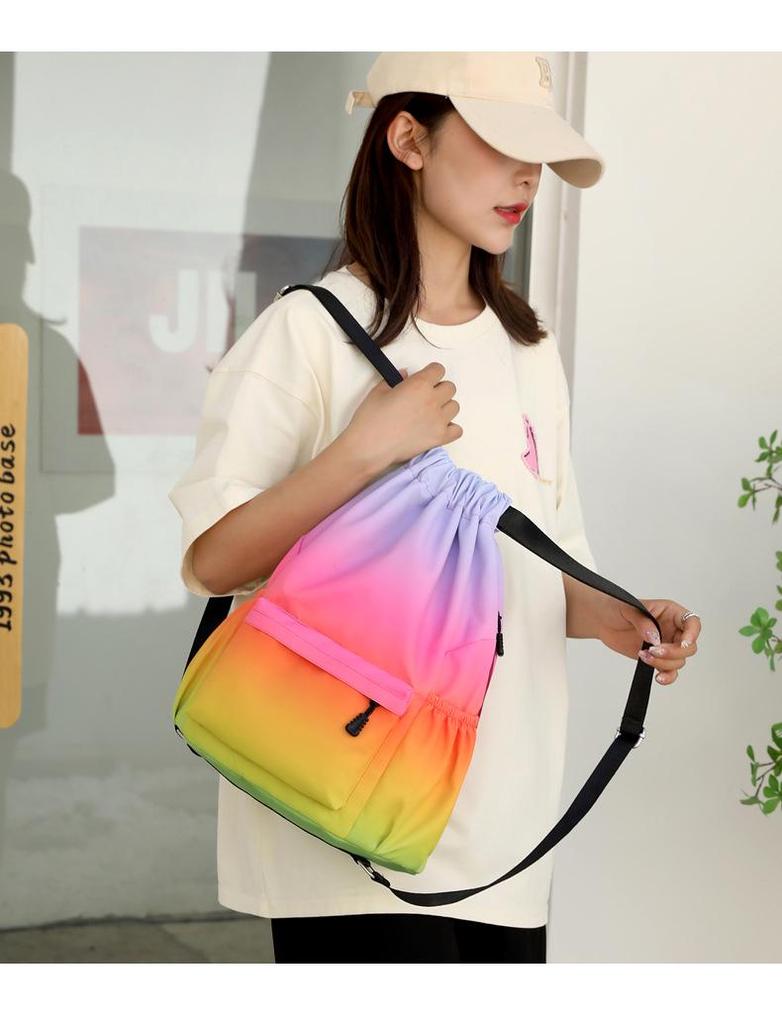 Basketball Rucksack mit Kordelzug - Unisex Doppel-Schulter Sport-Gymnastiktasche mit großem Fassungsvermögen