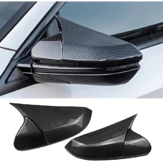 Car Ox Horn Side Rearview Mirror Cover Wing Mirror Protect Decorate Covers Auto Exterior Decoration Accessories For Honda 10Th Gen Civic 2016 2017