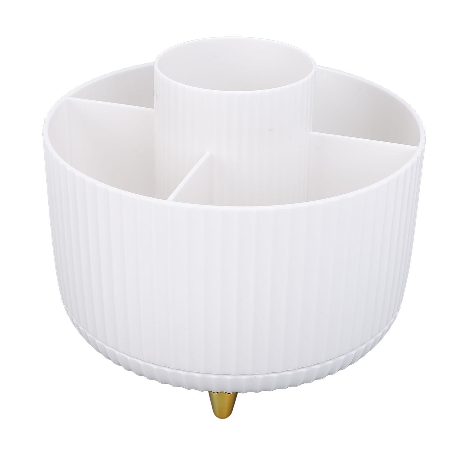 

Вращающийся на 360 градусов органайзер для кистей для макияжа, 5 отделений, стакан для кистей для макияжа, для туалетного столика в ванной комнате, для рабочего стола