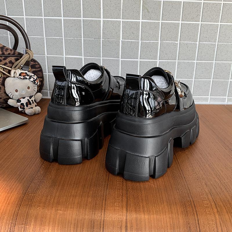 Fashion 8CM Microfiber Leather Boots Autumn Female Breathable Women Boots Casual Spring Pumps Mary Jane Platform Wedge Flats Shoes