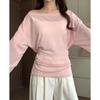 Spring and Summer New Lazy Loose and Thin Versatile Straps Round Neck Slightly Transparent Thin Sunscreen Blouse Top