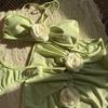 2025 Sexy Rose Sling Solid Color Three-Piece Bikini Set - European & American Style