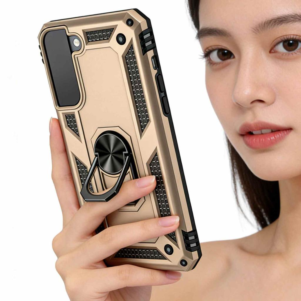 Mobile Phone Case 360 Degrees Rotatable Phone Ring Stand Fit for Samsung Galaxy S26 S23FE S24FE Gold Fit for S26 Ultra
