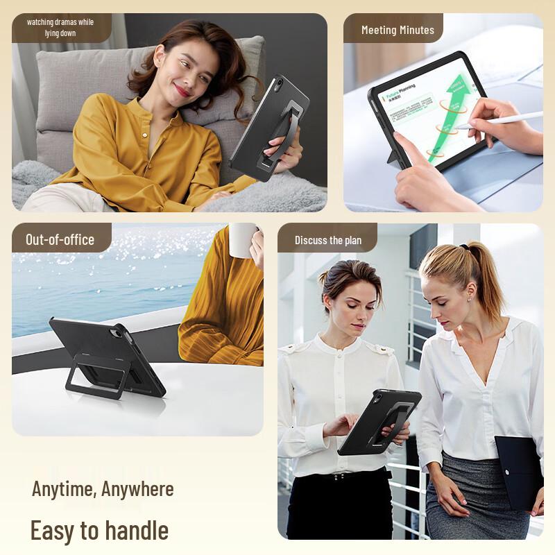 iPad Mini 7 8.3-inch Protective Case with Wrist Strap & Kickstand