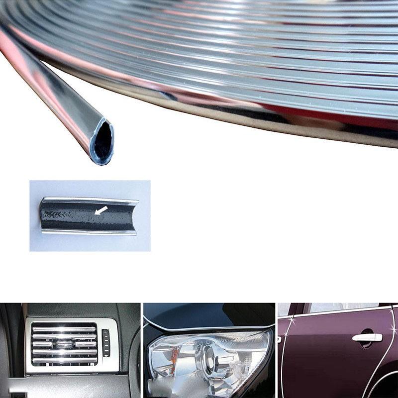 

Car Door Edge Trim Strip 6M Chrome Scratch Guard Protector Cover - Reliable