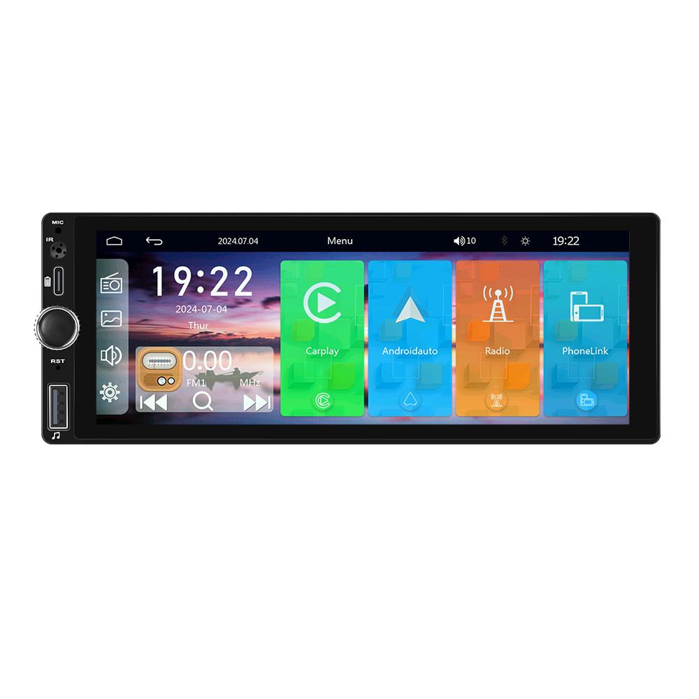 6,8 Zoll 1Din Autoradio IPS Touchscreen Multimedia Video MP5 Player 1 Din Keine DVD mit Carplay Bluetooth Auto Stereo USB Lade