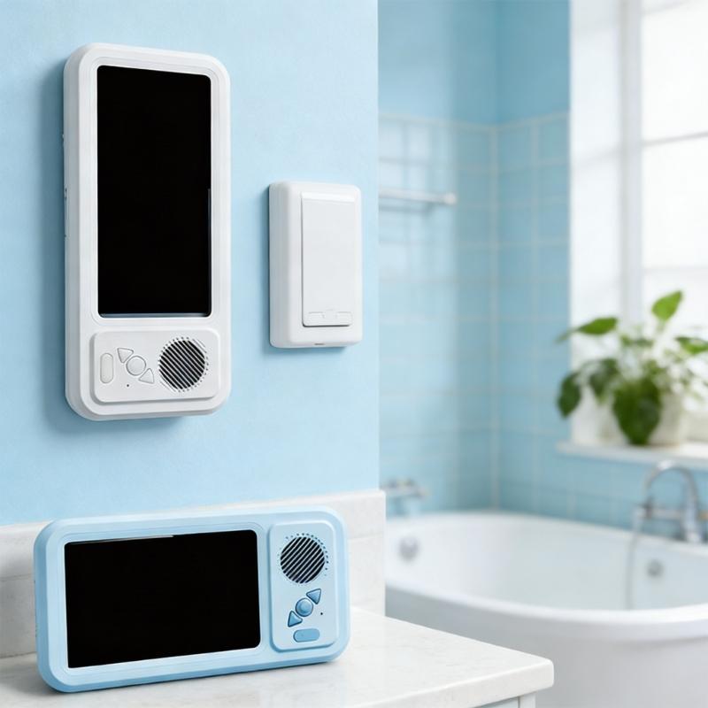 Waterproof Bluetooth-compatible Speaker Phone Holder For Shower With 360°Surround Sound Long Playtimes IPX4 Rate Bathroom Music Box