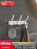No Drill of Door Hooks, Space Aluminum, Non Perforated Bathroom Hooks, Bedroom Storage, Clothes Hanger Hooks, Wall Clothes Hook