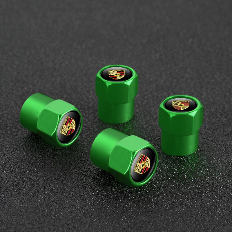 4PCS Car Wheel Tire Valve Cap Tyre Stem Cover For Porsche Cayenne Carrera 928 Panamera Boxster Macan Auto car decal Accessories