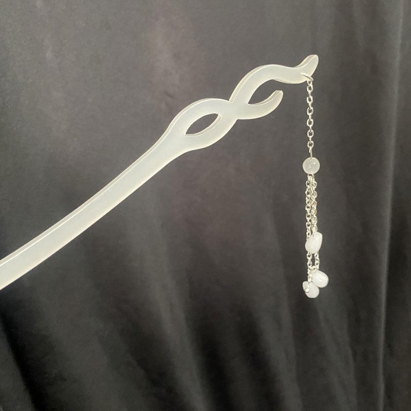 Exquisite Vintage-Inspired Tassel Hairpin for Women - Elegant Hanfu Cheongsam Style Headdress