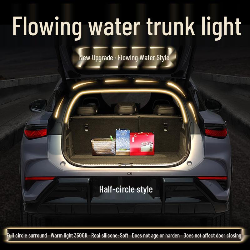 Accessoires Éclairage de Bienvenue à Flux d'Eau dans le Coffre et Éclairage d'Ambiance Intérieur pour Geely Emgrand L