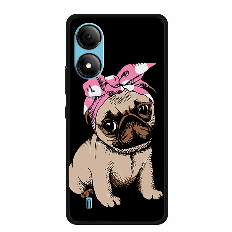 Funda For ZTE Blade A33S Case Cute Cartoon Cat Black Silicone Soft Phone Case For ZTE A33S Back Cover Case A 33 S 33s Coque Capa