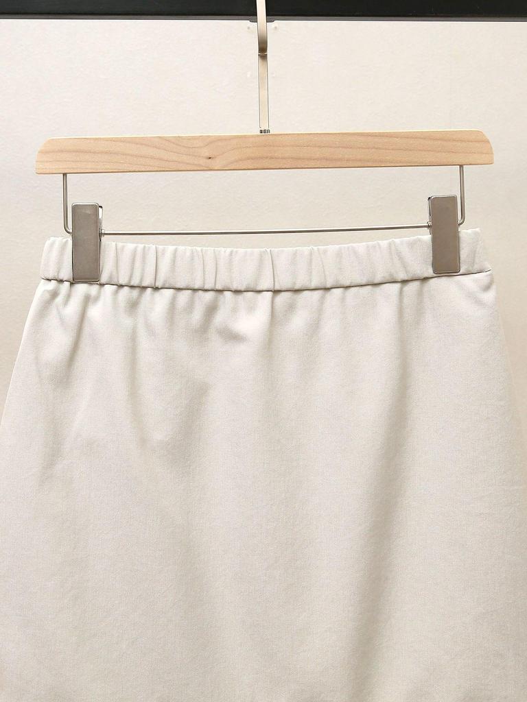 Elegant Autumn French-Style A-Line Lace Midi Skirt