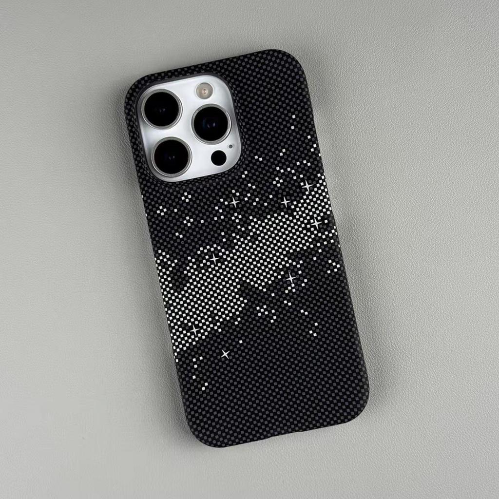 Kevlar Magnetic Case for iPhone 17 Pro Max - Sunset Mountains Design, Thin, Lightweight, Anti-drop