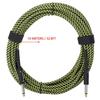 32 Fuß Universelles E-Gitarren-Instrument Bass Klavierkabel Kordel Audiokabel (Schwarz+Grün)