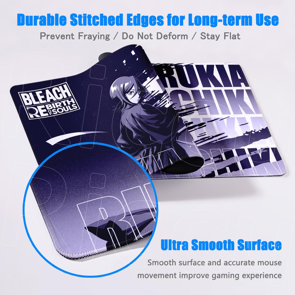 Gaming BLEACH Mauspads XXL Laptops Büro Langlebige Schreibtischmatte 900x400mm Kuchiki Rukia Gamer Schrank Tastatur Teppich Speed Mauspads