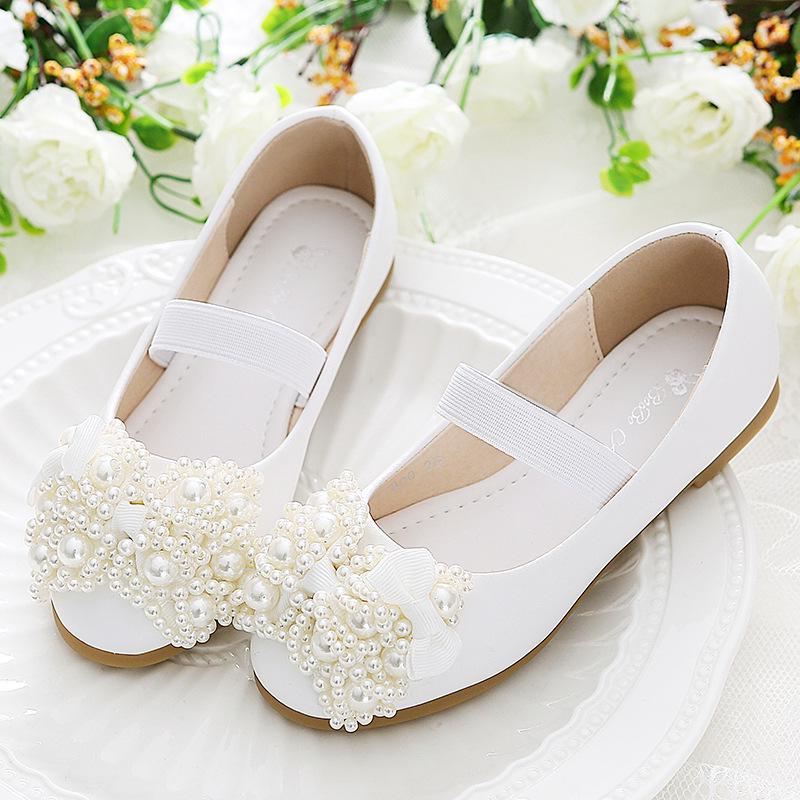 

Туфли принцессы из кожи для девочек - Плоские, Одинарные нарядные туфли для малышей и детей ясельного возраста 30