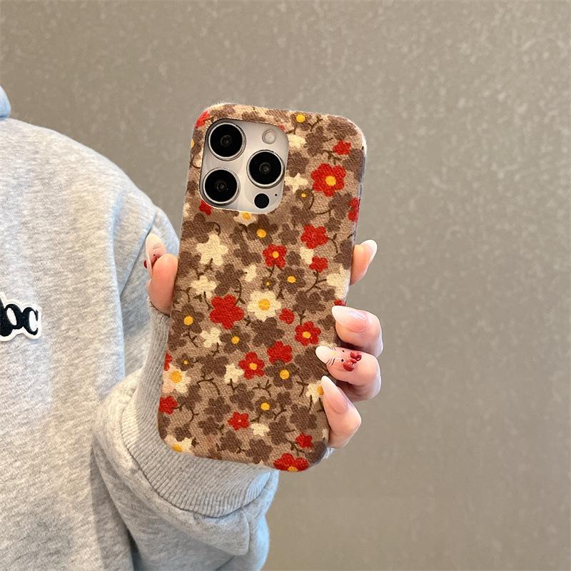 

3D Вишитий Квітковий Джинсовий Чохол для Телефону для iPhone 17/16 Pro Max/15/14: Осінньо-зимова колекція iPhone 16 Pro Max