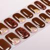 22Tips French UV-Free Gel Nail Stickers Leopard Print Full Cover Gel Polish Nail Strips DIY Manicure Decoration