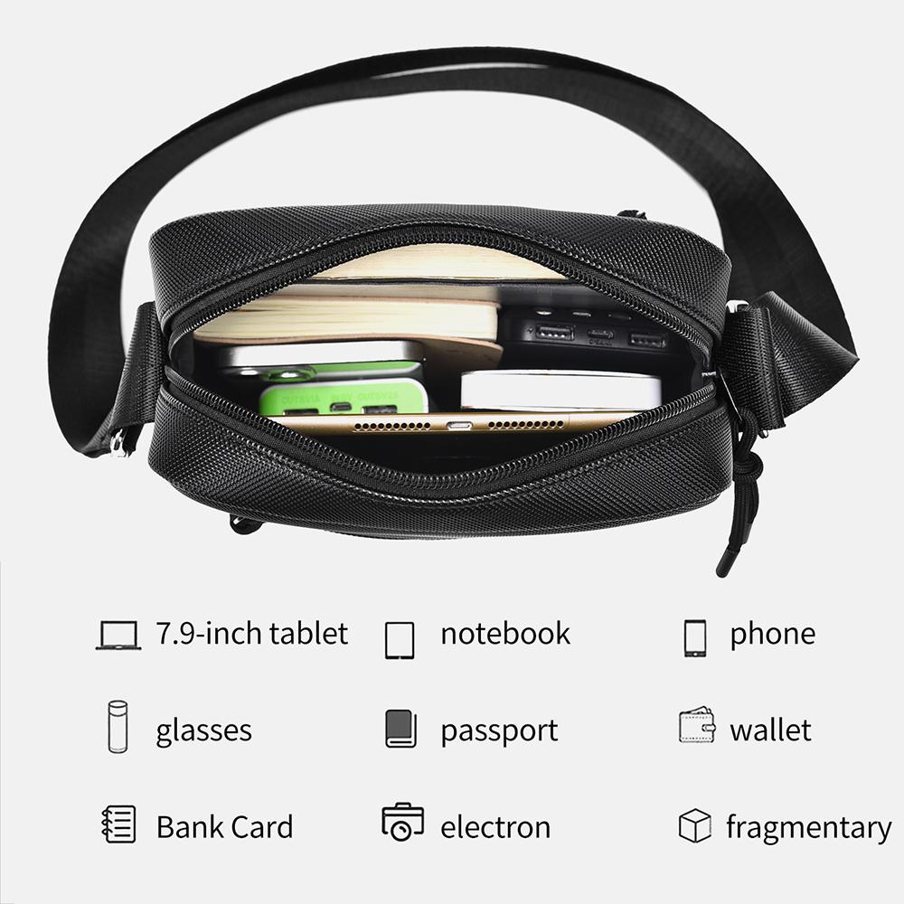 WEIXIER Men's Crossbody Shoulder Bag Messenger Bag Mini Purse Travel Passport Wallet Bag