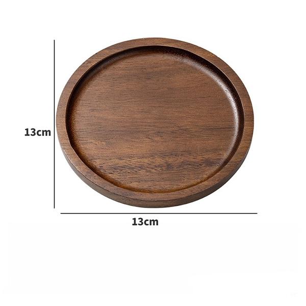 Dishes Plates Customized Wood Service Tray Plate Wooden Coffee Snack Fruit Tea Cake Plate for Home Display Tray