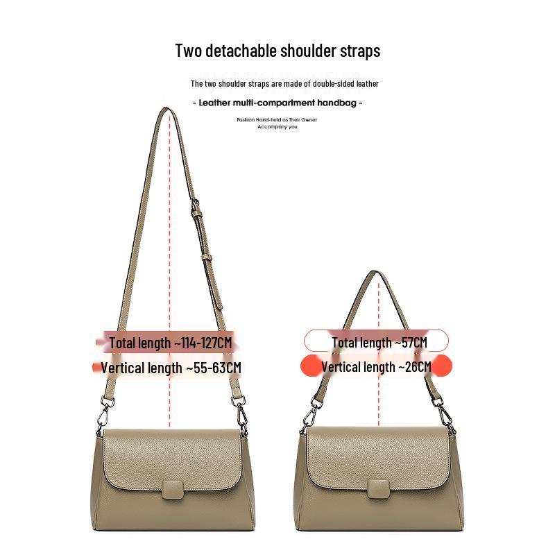 Borsa a Tracolla da Donna in Vera Pelle - Alla Moda, Versatile, Borsa a Spalla Antifurto per Mamme, Piccola Taglia, Estate 2026