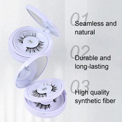 1 Set Magnetic False Eyelashes with Lash Applicator Tool Reusable Single/Double Layer Natural Wispy Fake Lashes Eyelash Clip Women Makeup Tools
