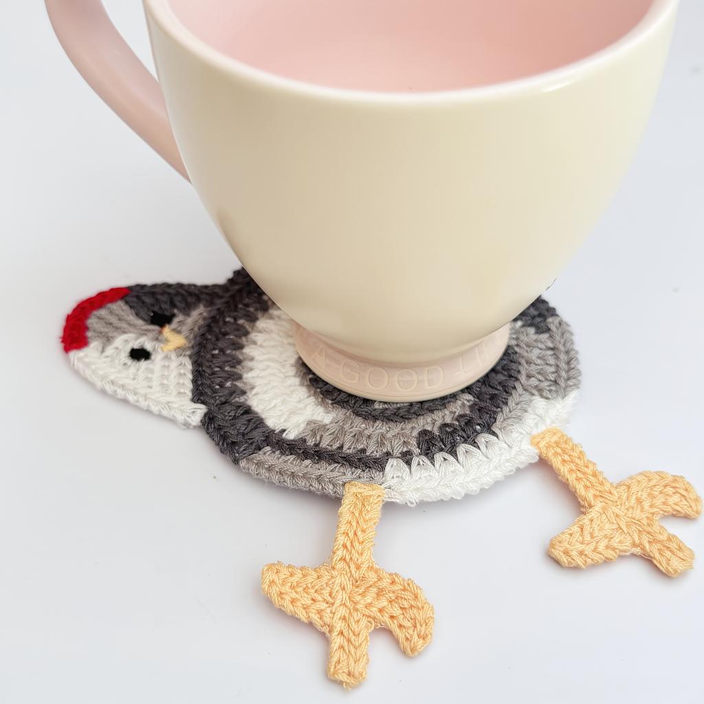 Handmade Chicken Coasters, Crochet heat-resistant mats, Home decoration coasters, table coasters, handmade gifts