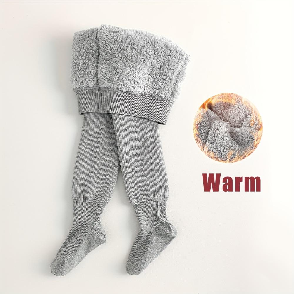 Άνετο και ζεστό κοριτσίστικο καλσόν με επένδυση - Χοντρές ελαστικές χειμερινές κάλτσες για υπαίθριες δραστηριότητες