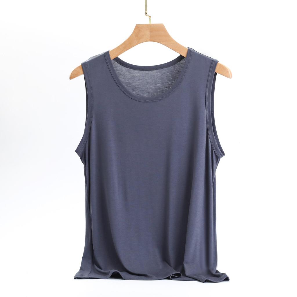 Pánské nadměrné velikosti Slim Fit modální tílko - Bez rukávů Letní sportovní základní vrstva Spodní tričko 2023
