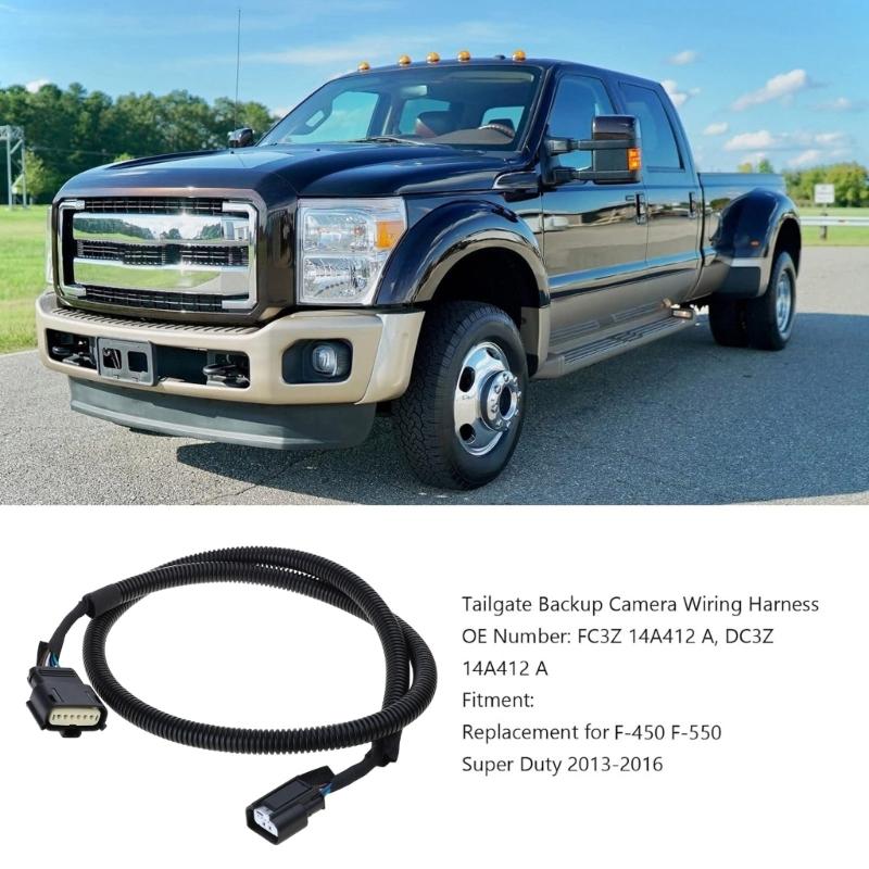 Tailgate Back Up Camera Harness for F250 F350 F450 13-16 DC3Z-14A412-A FC3Z-14A412-A Reverse Rear View Camera Wiring