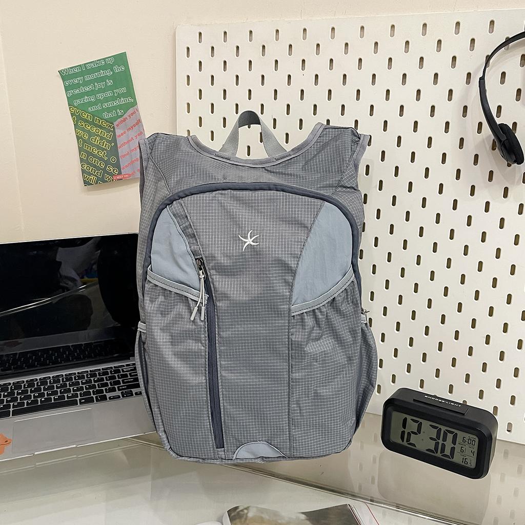 Lightweight Hiking Backpack Large Capacity Water-repellent Cycling Backpack Workwear Style Leisure Student School Bag Women's Computer Bag