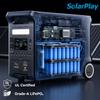 Solarplay 3600W Portable Power Station 3840Wh Solar Generator with 400W Solar Panel 30% ITC Eligible UL Certified
