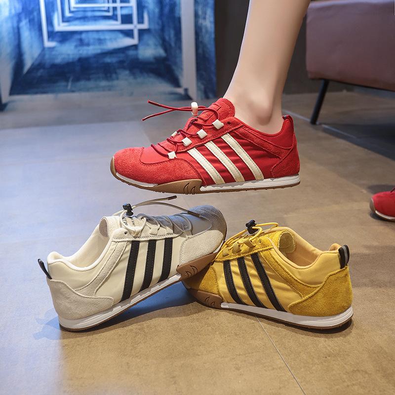 Retro German training shoes women's 2025 new summer soft-soled Forrest Gump white shoes flat-soled versatile casual sports shoes